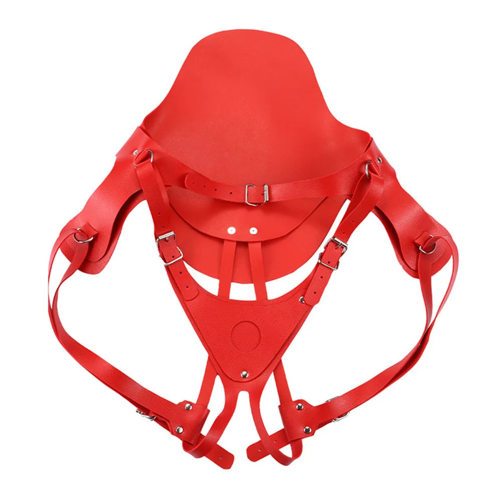 Женские трусики из искусственной кожи Пояс верности для лесбиянок БДСМ бондаж