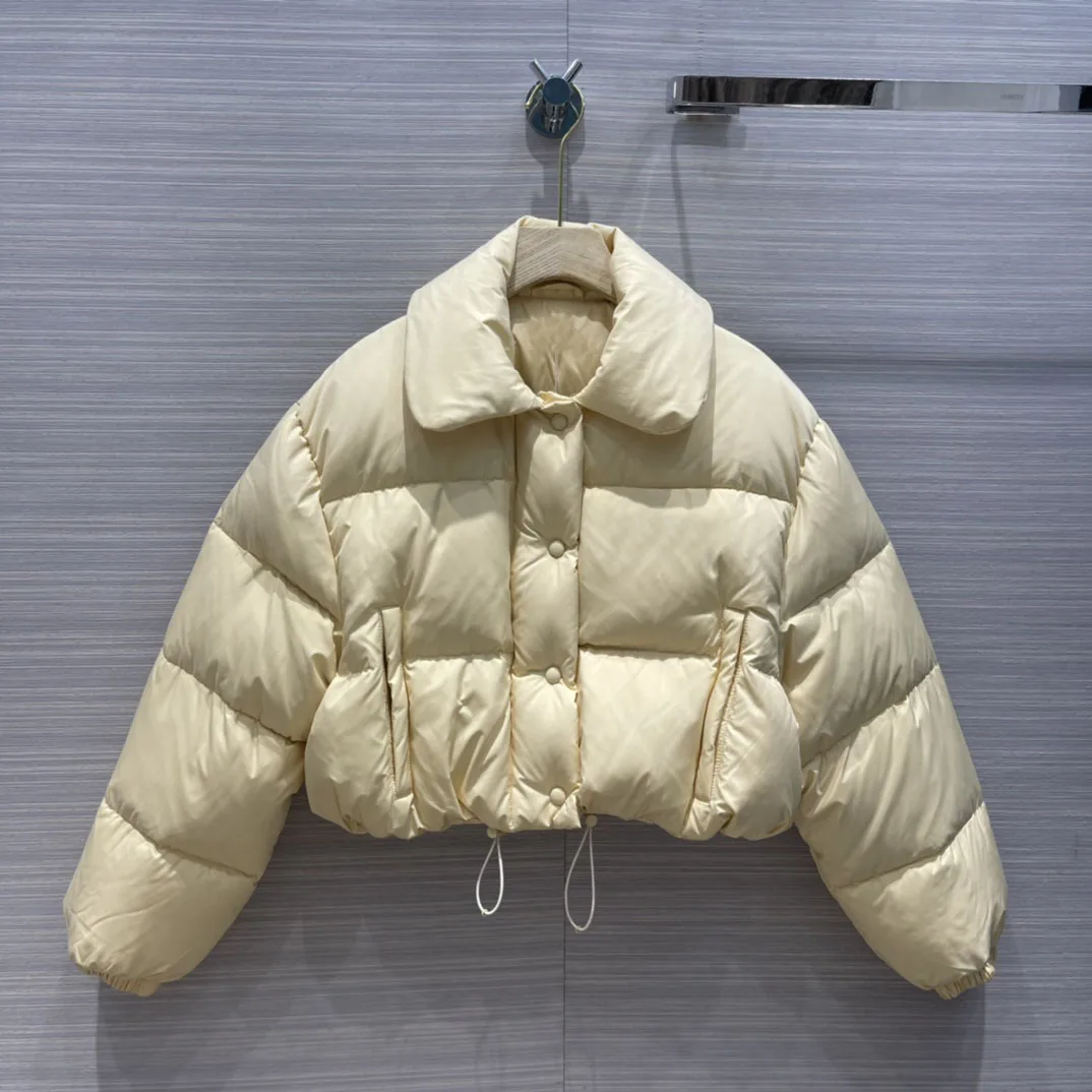 

Высококачественные 90% белые гусиные пуховики для женщин, высококачественные брендовые приталенные однотонные пуховики на молнии с 3D вырез...