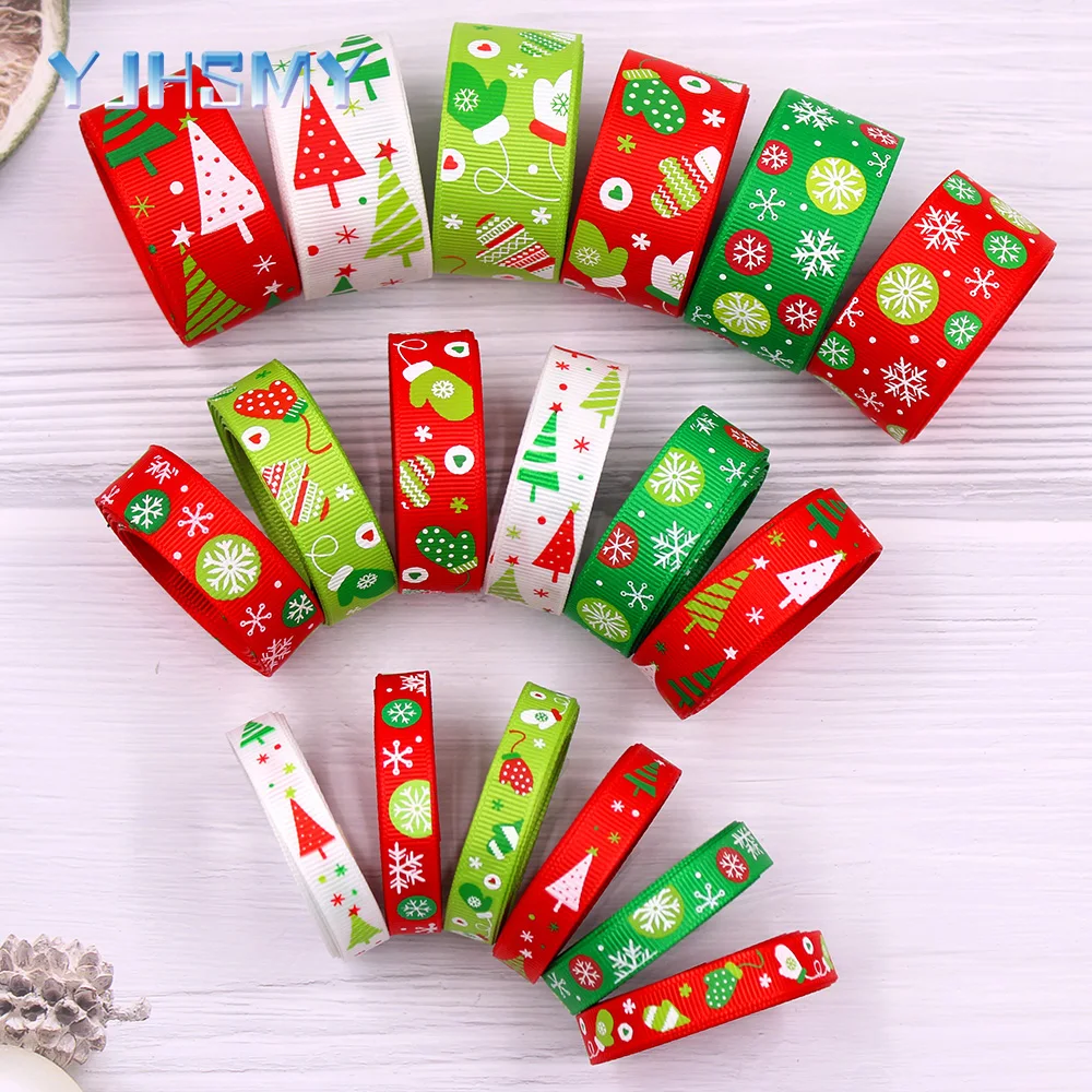 5 ярдов корсажная лента с рождественским принтом детский бант ручной работы