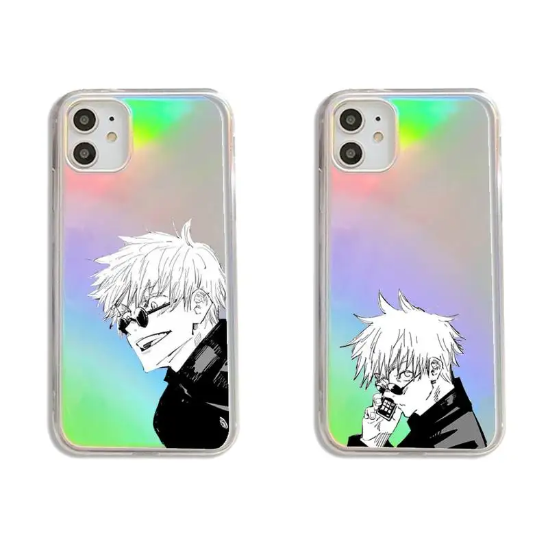 

Anime Jujutsu Kaisen Gojo Satoru Phone Case Transparent for iPhone 7 8 11 12 se 2020 mini pro X XS XR MAX Plus