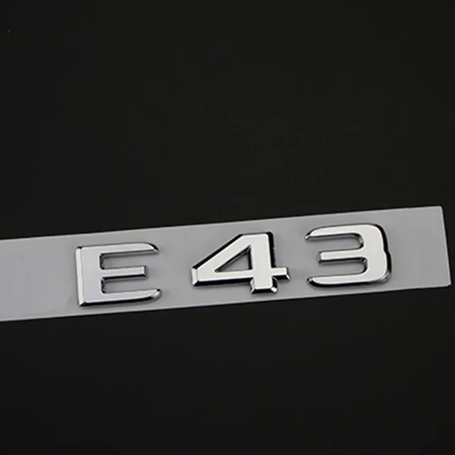 

DIY Chrome Letter Number Emblem for Mercedes Benz AMG 17- E43 Car Trunk Model Name Sticker New Old
