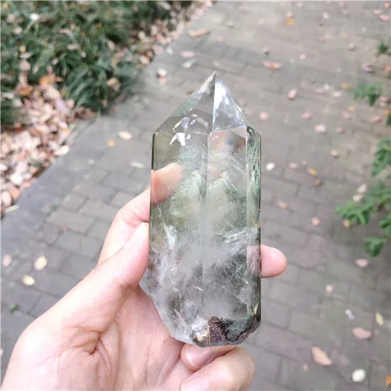 Phantom Himalaya Кристалл башня камень остров кристаллы Wicca Декор натуральный призрак кварц рейке исцеление хрустальные часы Пьер Ислан чакра