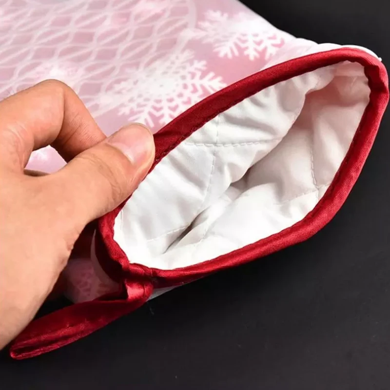 

Christmas Silicone Cloth Gloves Microwave Non-Slip Printing Gloves Insulated Gloves Kitchen Oven Baking Tools Gloves