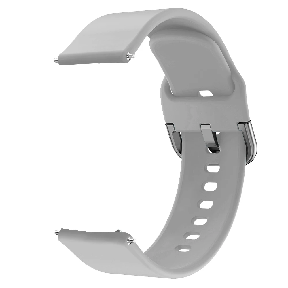 Серый Цветной мягкий силиконовый сменный ремешок для Garmin Vivoactive3 Vivomove HR, умный Браслет для Garmin Vivoactive 3, ремешок для часов - Цвет: Серый