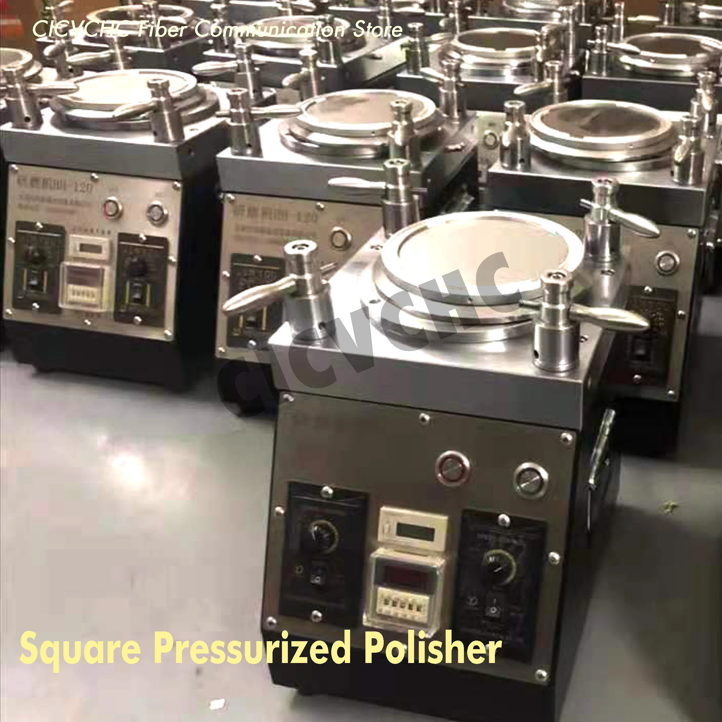 Fiber Optic Polishing Machine with Square Pressurized Polisher