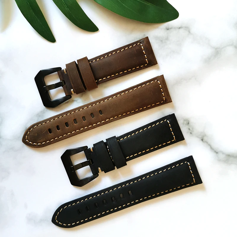26 мм полосы первый слой из воловьей кожи ремешок для Garmin Fenix 6X/fenix5X/fenix3 HR/D2 MK1 спуск