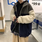 Мужская парка в стиле пэчворк, черная утепленная куртка большого размера в Корейском стиле, зима 2021