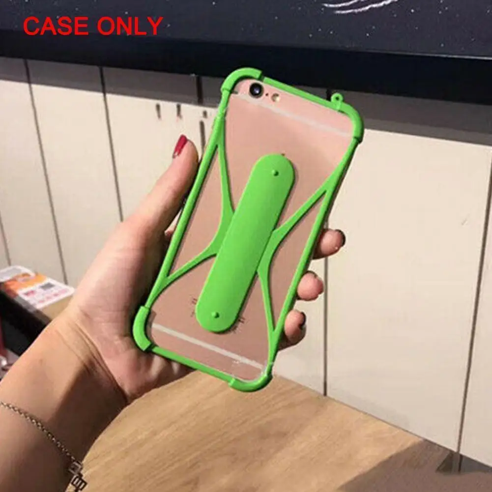 

Shrapnel Bracket Multifunctional Protective Cover Universal 3D Case Mobile Phone For 4 Soft Phone -5.5inch Anti-fall Silico Z6K6