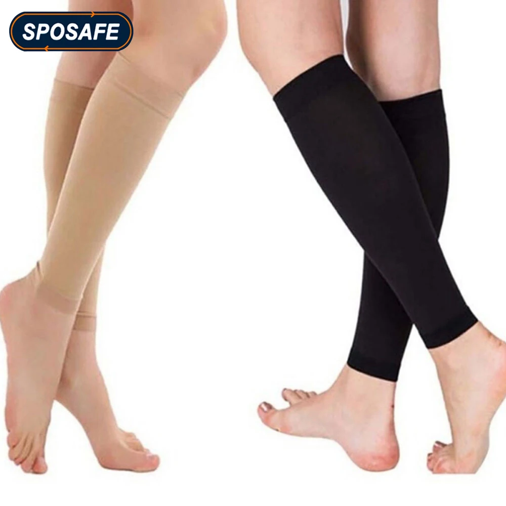 2 шт./пара спортивные теленка Поддержка рукава ног Брюки Капри с Компрессионные