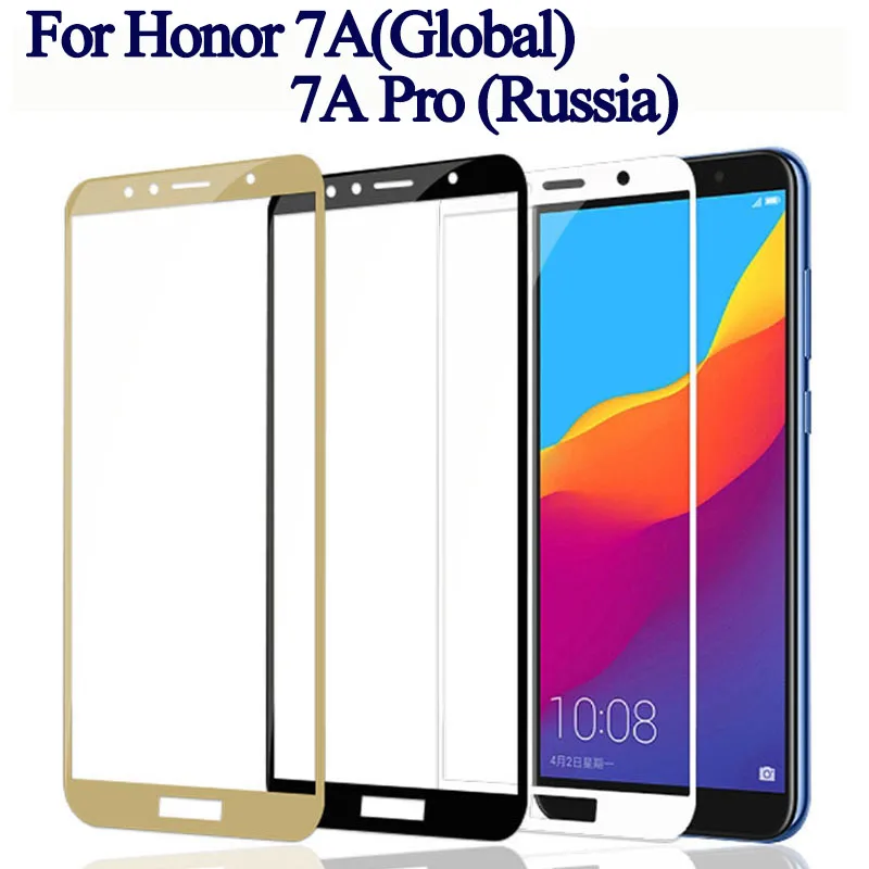 9D полное покрытие из закаленного стекла для huawei honor 7A 7A Pro 7C 5,7 дюймов Защитная пленка на huawei honor 7A 5,45 защитное стекло