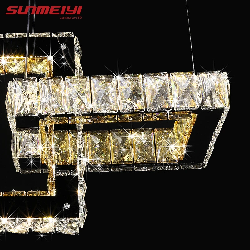

Nordic Dimmable Chandeliers Rings Led Kitchen Chandelier APP Control Industrial Crystal Light For Kids Bedroom Dining room Loft