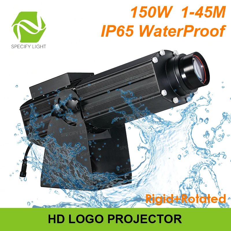 Outdoor 150W IP65 Waterproof Gobo Projector Static Spinning High-Power Long Distance Logo Projecting COB LED Light 45M Advertise | Лампы и
