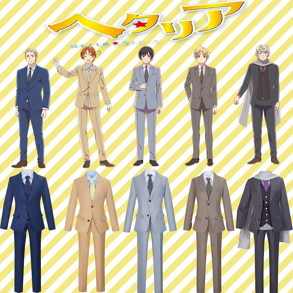 Костюм Hetalia World Stars для мужчин и женщин официальный Повседневный приталенный