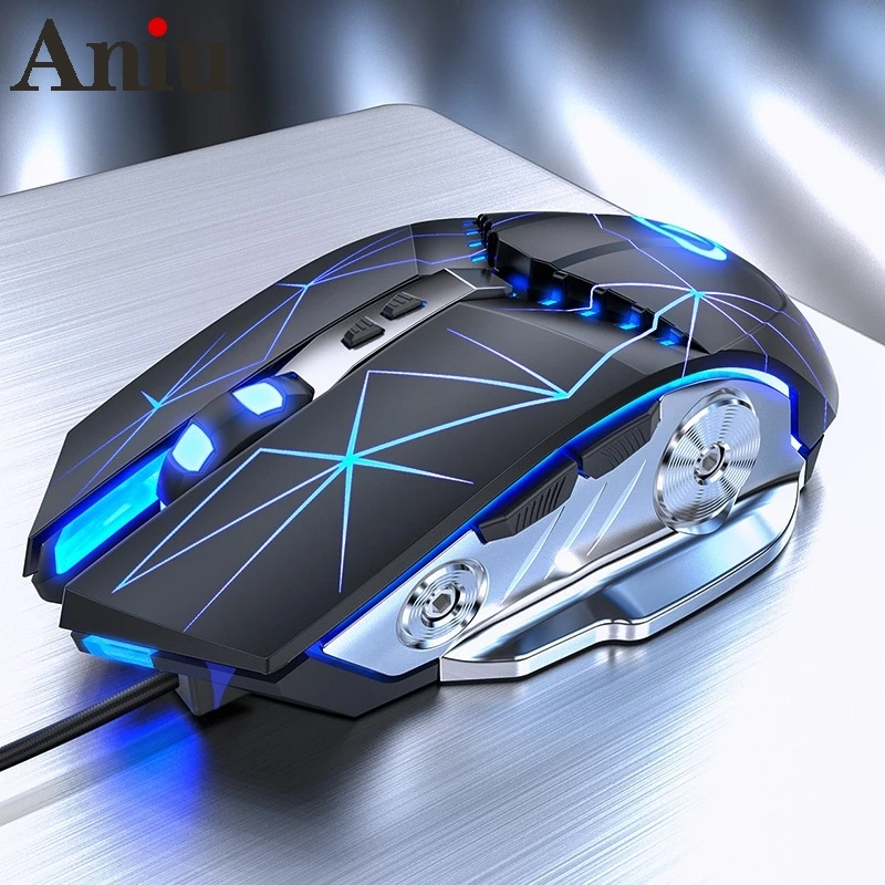 

Professional Gaming Mouse Adjustable Wired Optical LED Computer Gamer Game Mice USB Cable Silent Mouse for Laptop PC