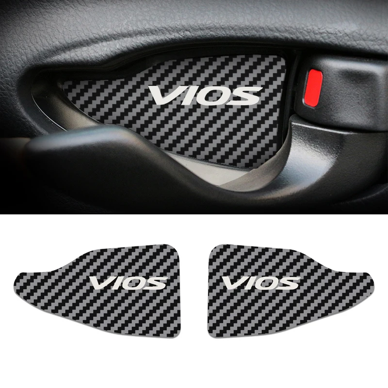 Для Toyota Vios углеродное волокно Автомобильная интерьерная дверная ручка орнамент