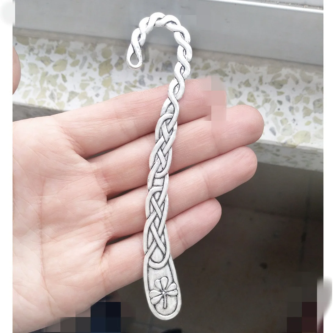 

Закладки свадебные подарки цветок 118 мм Длинные изогнутые переплетенные цветы металлические серебряные diy Висячие канцелярские принадлежн...