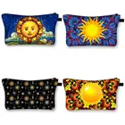 Sun Moon косметичка с улыбающимся лицом, Женский чехол для макияжа, большие сумки для хранения для путешествий, женский косметический чехол, органайзеры, коробка для макияжа
