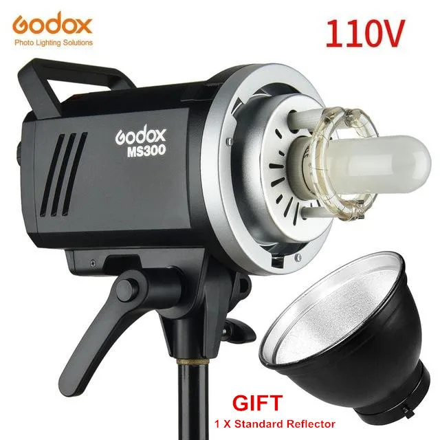 MS300 110V Godox MS200 200 Вт или MS300 300 Вт 2,4 г встроенный беспроводной приемник легкая Компактная и прочная студийная вспышка Bowens Mount - Цвет: MS300 110V