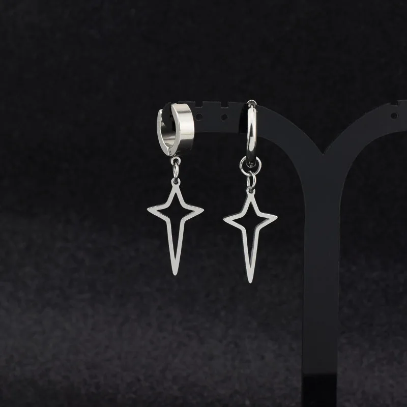 Устанавливать модные личность Круг Круглый сережки-крестики для Для мужчин