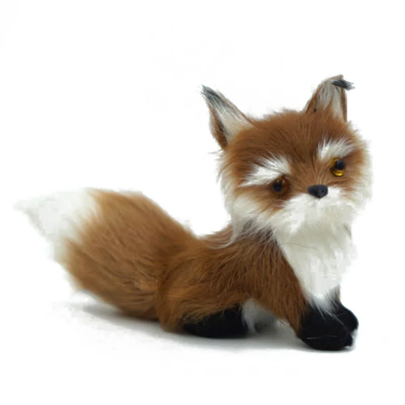 Искусственный мех Прекрасный имитация небольшой лисы модель играть игрушки