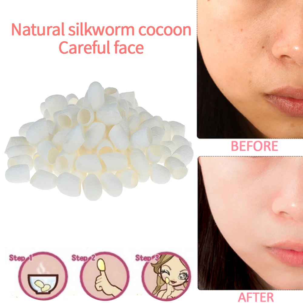 50 шт. органические натуральные шелковые коконы Шелковые Шарики уход за кожей