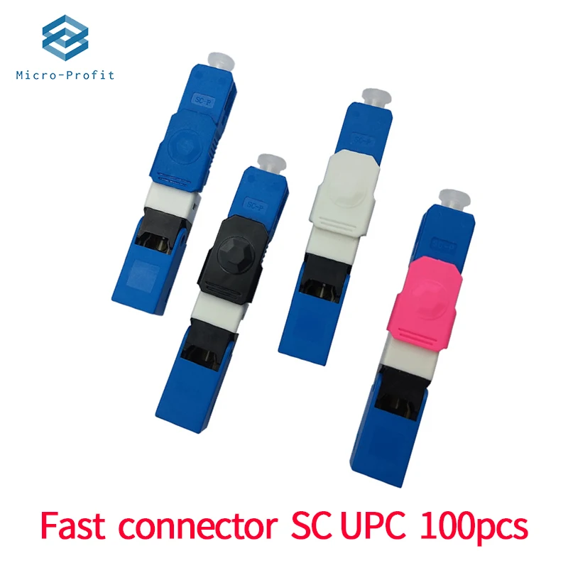 100 шт. SC UPC волоконно-оптический Быстрый разъем FTTH одномодовый адаптер монтажный