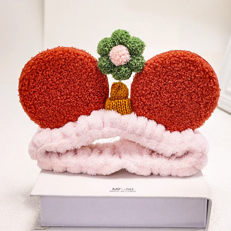 

2020 New Cartoon Coral Fleece Wash Face Flower Hairbands For Women Girls Headbands Headwear Hair Bands Turban Hair Accessories