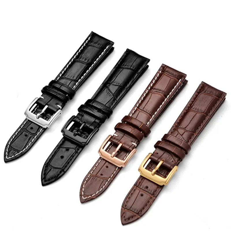Cow Top Leather Watchband 20mm watch strap 22mm watch band 24mm Genuine Leather Watch Band Croco Watch Strap for Tissot Seiko