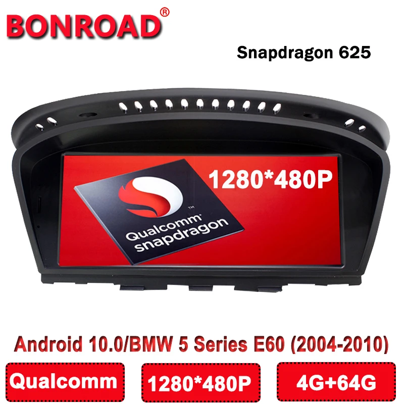 

Автомобильный мультимедийный плеер Bonroad, плеер на Android 10, с экраном 8,8 дюймов, для BMW 5 Series E60/M5/M3/E61/E63/E64/E90/E91/E92/E93, с 8-ядерным процессором, Wi-Fi, GPS, ...