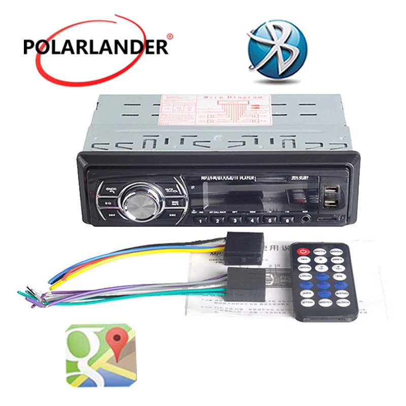 1 Din Bluetooth разъём подачи внешнего сигнала Aux-радио в автомобиле Поддержка USB/SD/MMC
