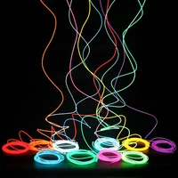 flexible neon light 1m2m3m5m10m el wire led neon dance party atmosphere decor lamp ropetube waterproof multicolor led strip