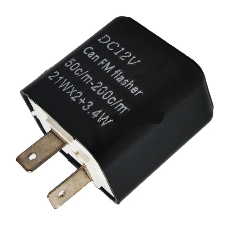 

2pins Car Motorcycle LED Flasher Relay 12V Universal Electronic Adjustable Freauency LED Turn Signal Light Blinker Flasher Relay