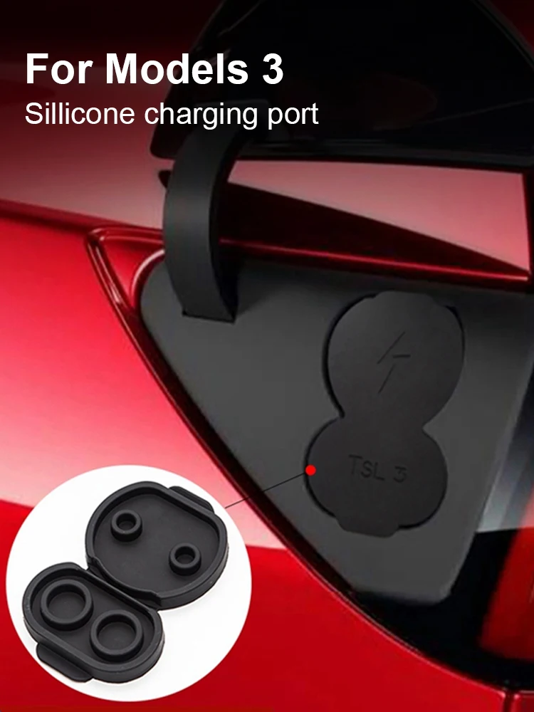 

Charging Port Protective Cover for EU/US Version Silicone Waterproof Dustproof for Tesla Model 3 2017-2020 Model Version