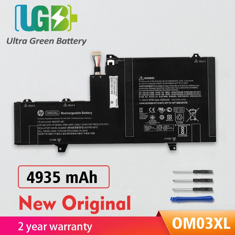 

UGB New Original OM03XL Battery For HP Elitebook x360 1030 G2 HSTNN-IB7O HSN-I04C 863167-171 863167-1B1 OM03XL OM03057XL 1GY29PA