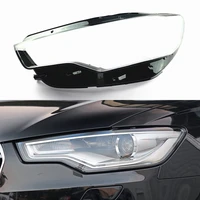 auto head lamp light case for audi a6l c7 2012 2015 car front headlight lens cover lampshade glass lampcover caps