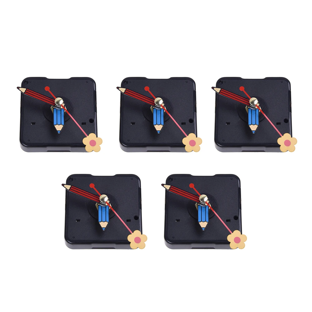 5 комплектов милые кварцевые часы механизм вал карандаш и цветок руки ремонт