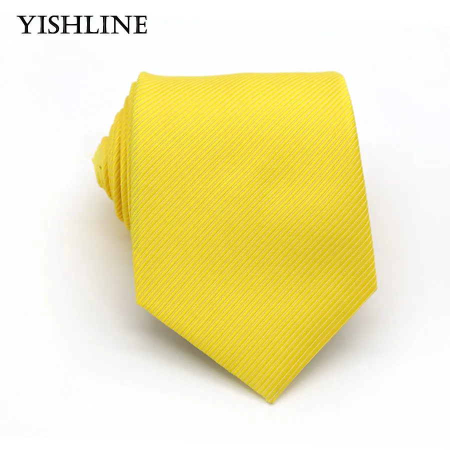 Желтые классические мужские галстуки из 100% шелка различные Галстуки пачки 8 см