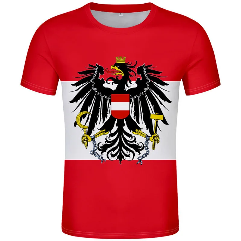 Австрийская футболка с бесплатным именным номером на заказ черная белая серая