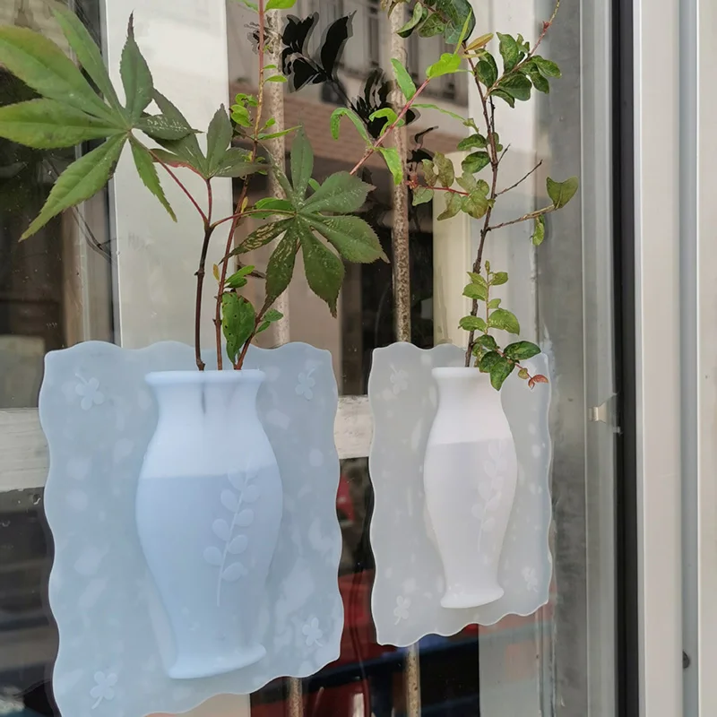 Настенная силиконовая наклейка для вазы настенная бесшовная волшебное стекло