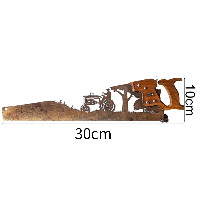 

Metal Art Saw Wall Decoration Father'S Day Gift Hand-Cut Metal Saw Wall Decoration Rustic Saw Hanging Decoration Unique Gift