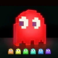 pac man pixel night light led wars colorful table desk lamp party children atmosphere lampara eat peas ghost light xmas kid gift