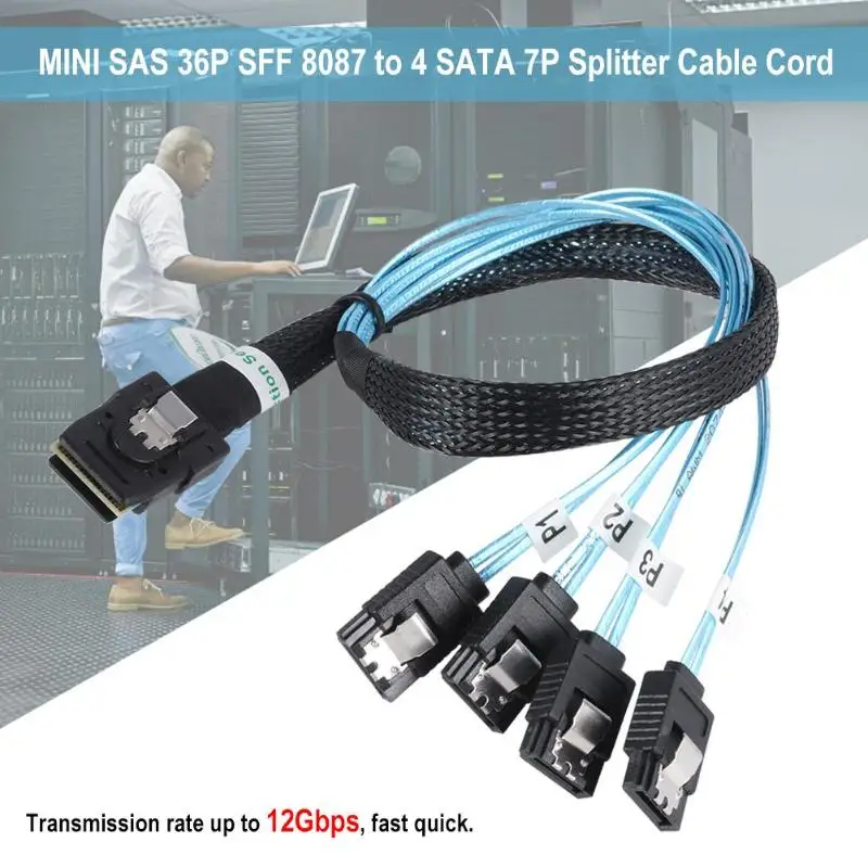 G0101 0 5 m кабель mini sas 36P SFF 8087 до 4 SATA 7P разделительный шнур точка подключения системы