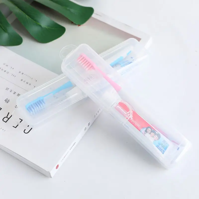 

Adult Travel Portable Dental Small Head Soft Bristles Toothbrush Toothpaste Kit with Plastic Case Oral Care Individually Wrapped
