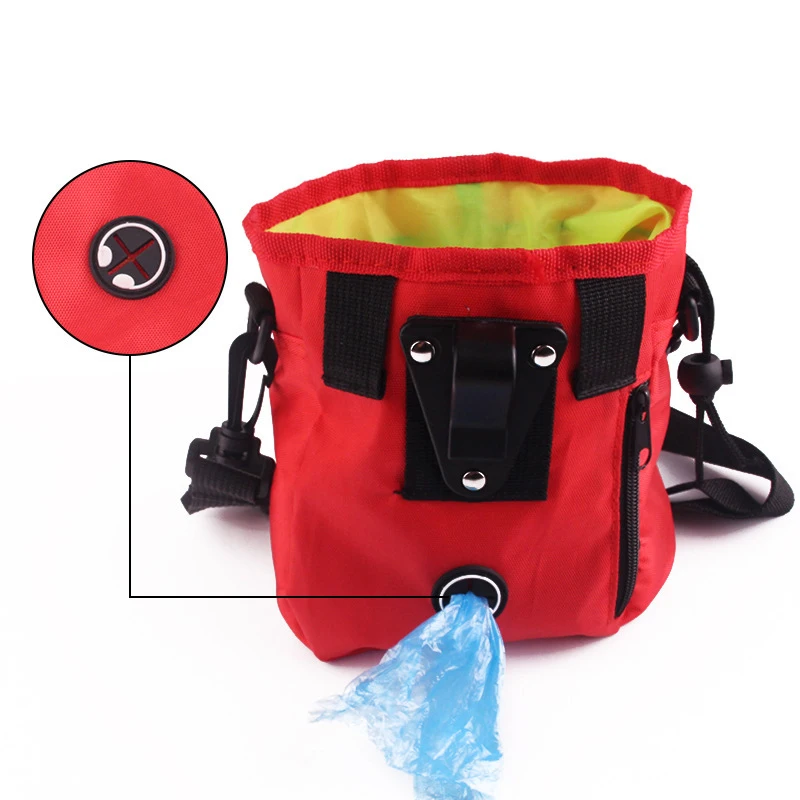 Pet Dog Treat Training Pouch Puppy Snack Bag Storage Holder Dispenser 3 Ways To Wear New Large Feed Bait Belt product | Дом и сад