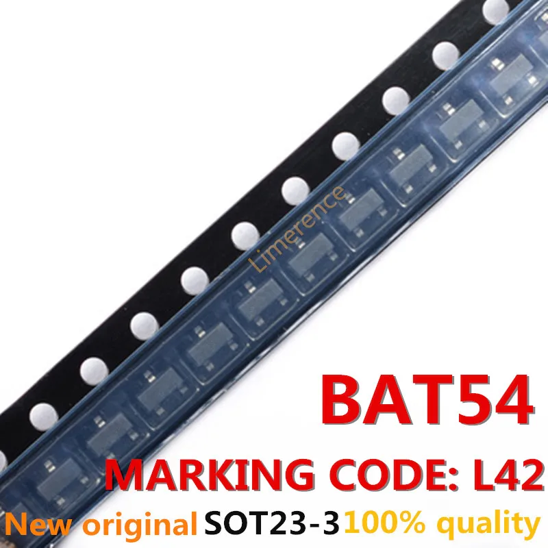 

100PCS BAT54 SOT23 MARKING CODE: L42