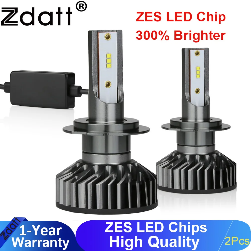 Zdatt H8 H4 H7 Led лампы для авто 12V Mini 9005 9006 Лампа фар 20000лм высокая яркость Hb3 Hb4 H9 H11