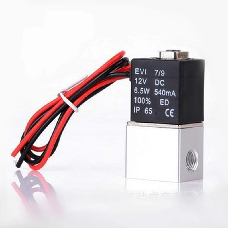 1 шт. 3V1-06 NC Электромагнитный клапан DC 12 V/24 V 3 Way 2 Позиция 1/8 дюйма BSP нормально закрытый Пневматического клапана Электрический электромагнитный шаровой клапан