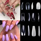 500 шт., накладные ногти Makartt для балерины, акриловые натуральные накладные ногти с полным покрытием