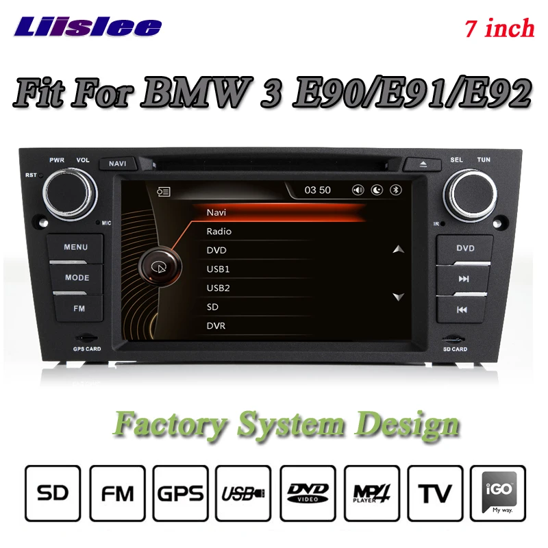 Liislee для BMW 3 E90/E91/E92 стерео радио 3G BT Canbus DVD плеер GPS навигация по карте 1080P HD экранная