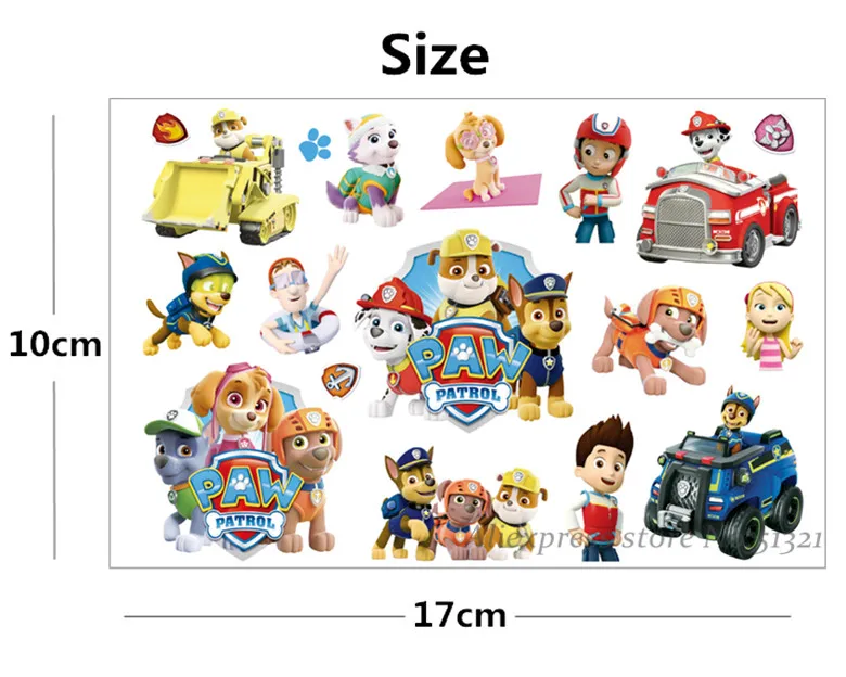 Paw Patrol Cartoon Temporary Tattoo Sticker For Boys Children Toys Tatoo Paper Paste Waterproof Party Kids Gift